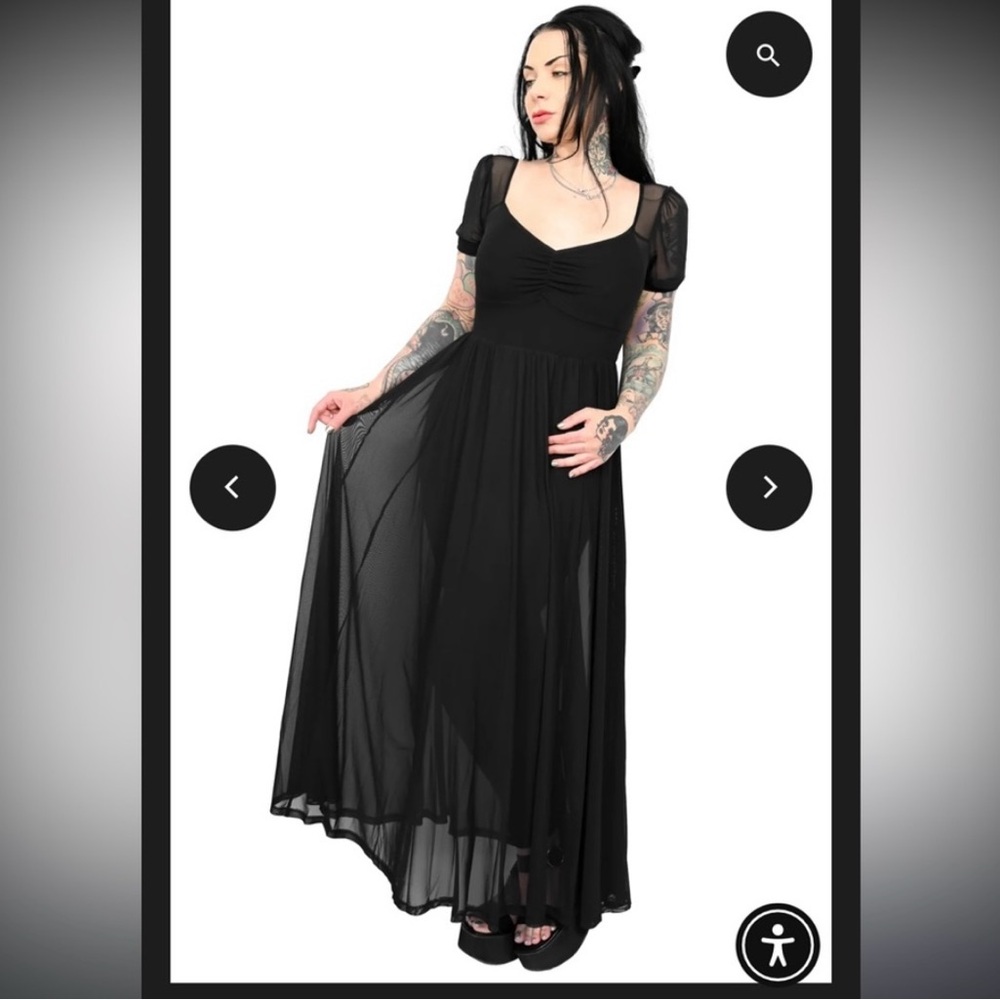 Foxblood Lilly Mesh Maxi Dress